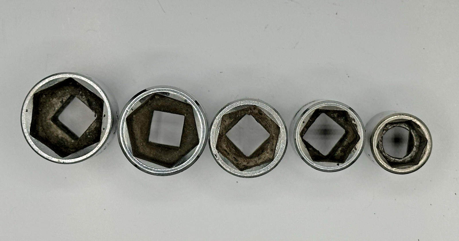 Lot of 5 MAC Shallow Sockets Chrome
