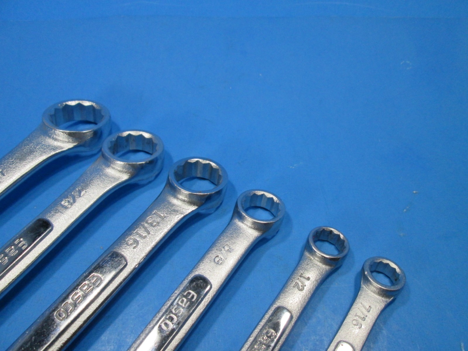 EASCO 6 Pc Double Box End Wrench Set – SAE 3/8″ to 1″ – 12Pt ~USA~ VERY NICE!!