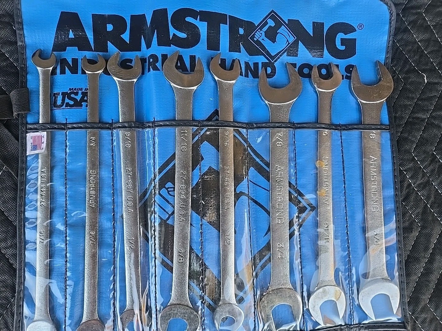 8 Piece Armstrong Double Open End Wrench Set 3/8″ To 3/4″ Two Of Each Size