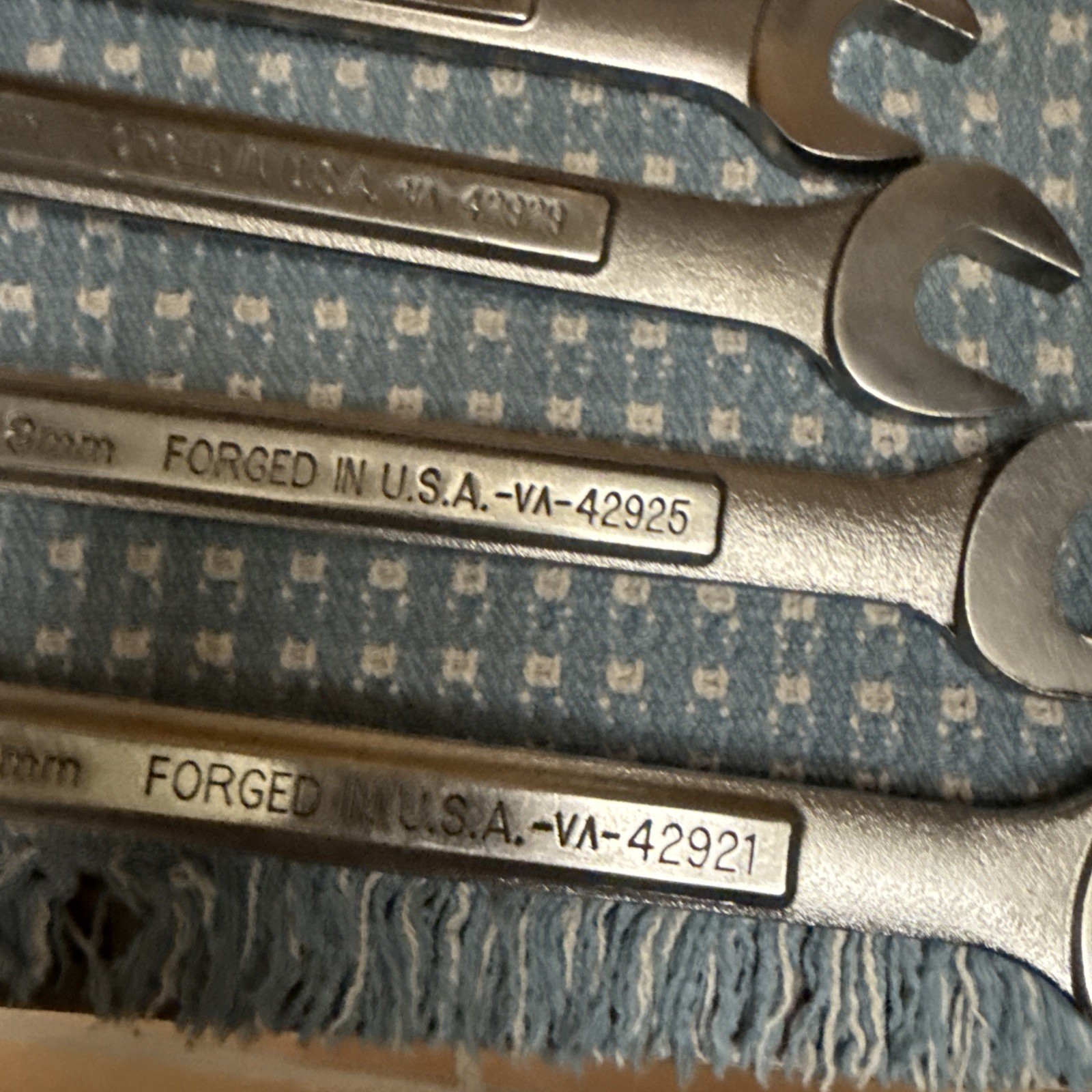 Williams 10mm Craftsman USA VA Metric 12-Point Combination Wrench Set 8-19mm
