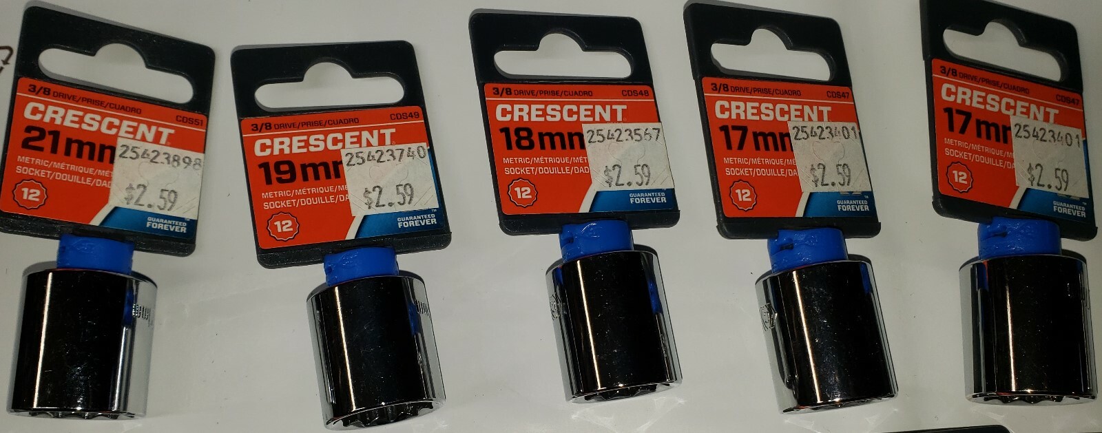 Crescent Sockets 26 Piece 3/8″ Drive 12 Point Chrome, Various Sizes SAE, Metric