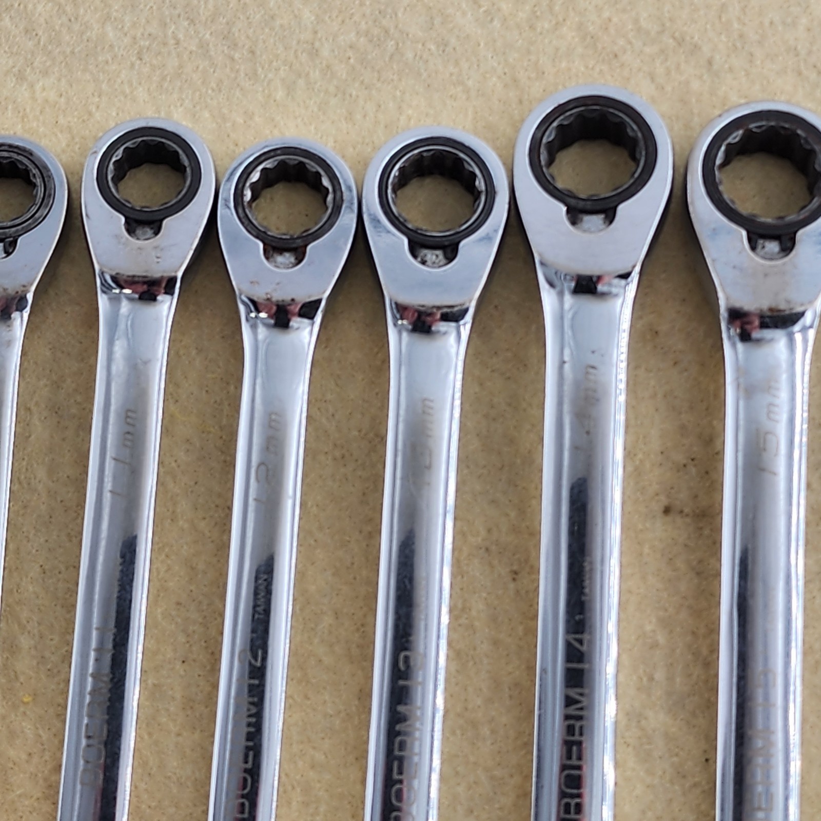 Blue-Point 12 Pc Metric Reversible Ratcheting Combination Wrench Set 8mm-19mm Sn