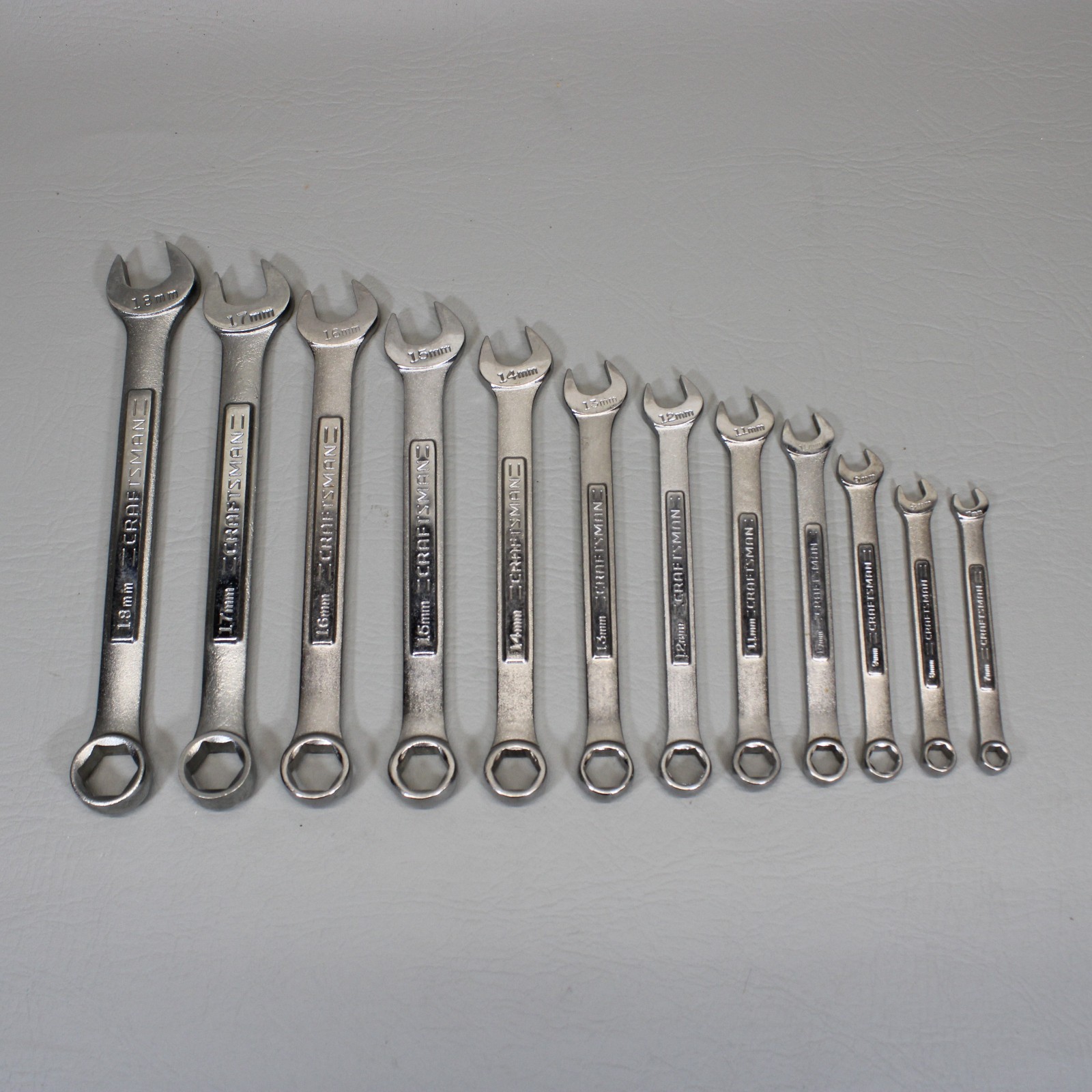 Craftsman 12pc 6 Point Metric Combination Wrench Set (7-18mm) Made in USA