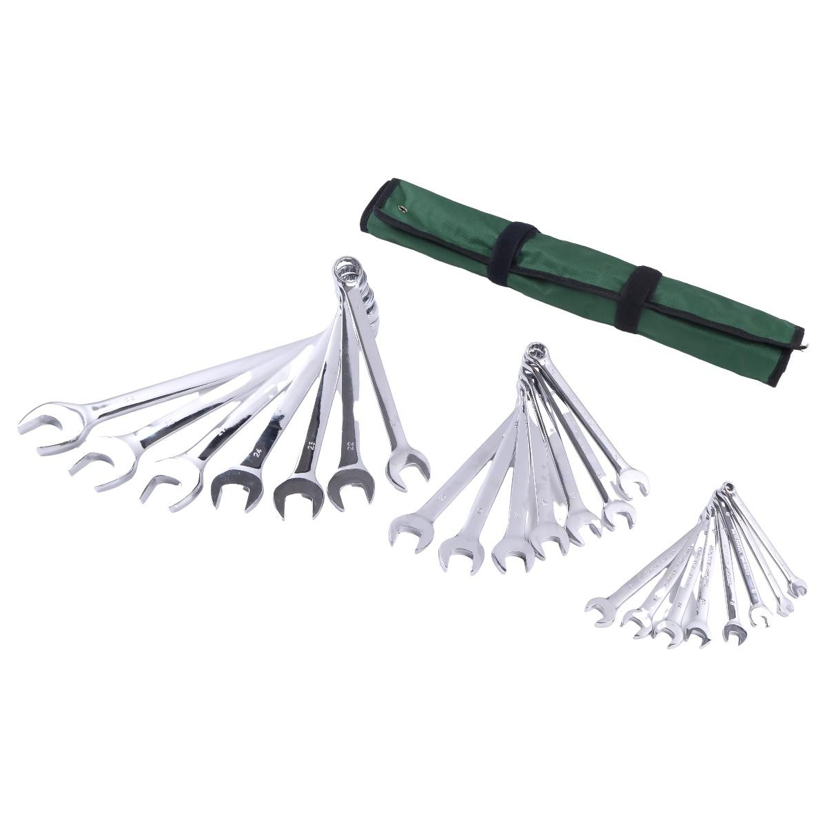 22 Pieces Metric Full-Polished Combination Wrench Set TY19977 for John Deere