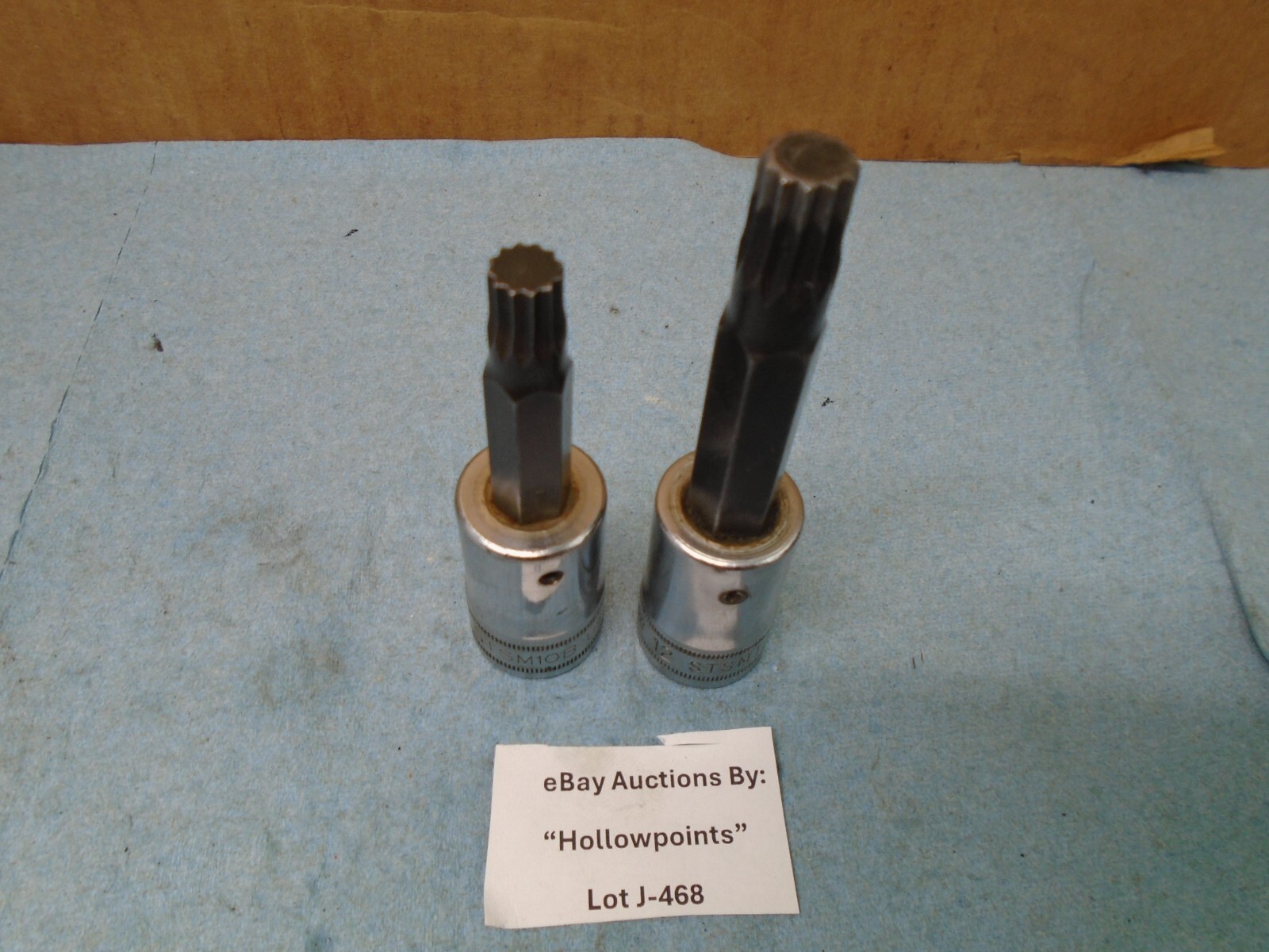 Snap-On 2 Pc. Triple Square Sockets 10mm & 12mm STSM10B & STSM12A Euro Auto J468
