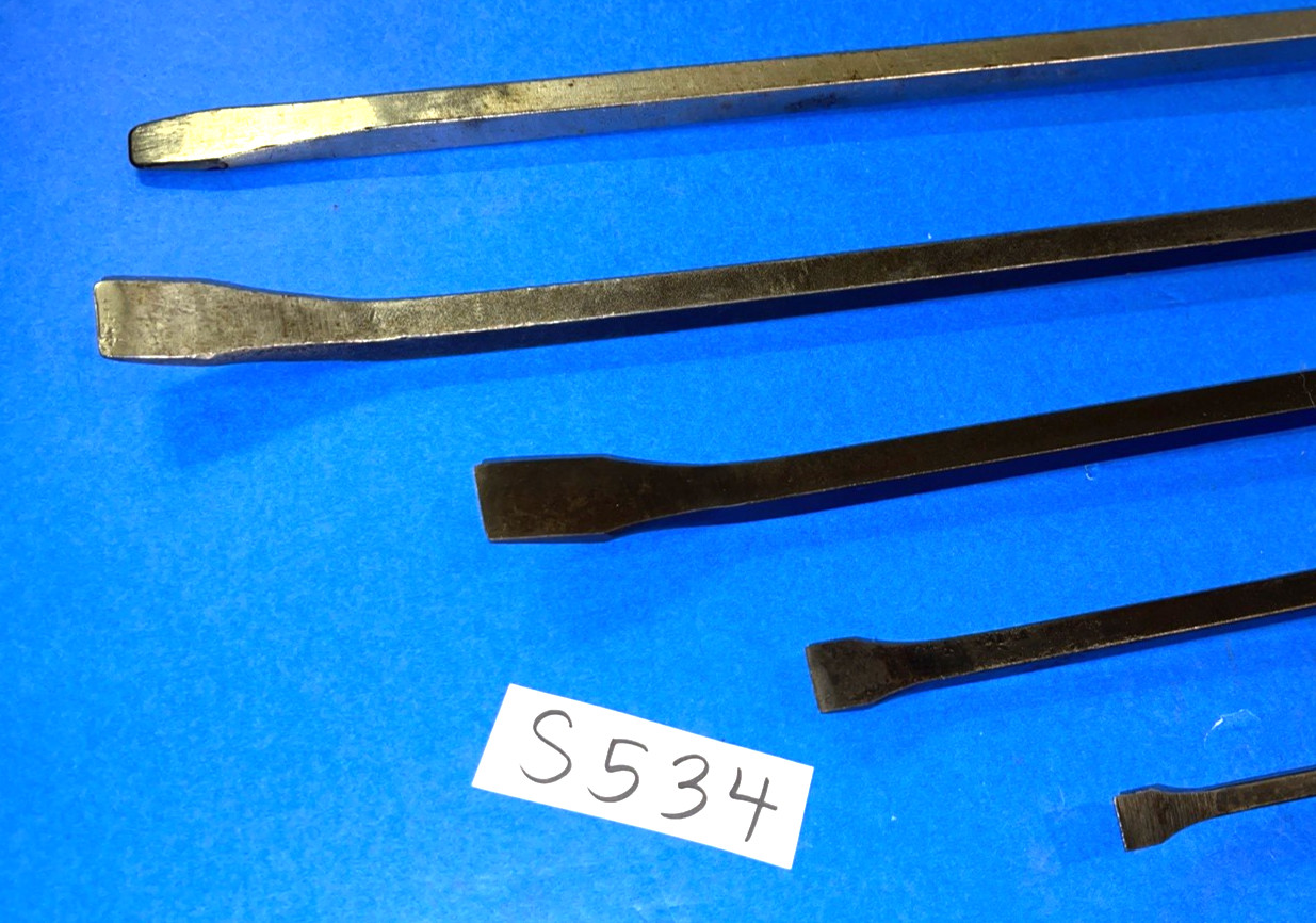 SNAP-ON TOOLS 5 PIECE OLDER PRYBARS & LARGE SCREWDRIVER