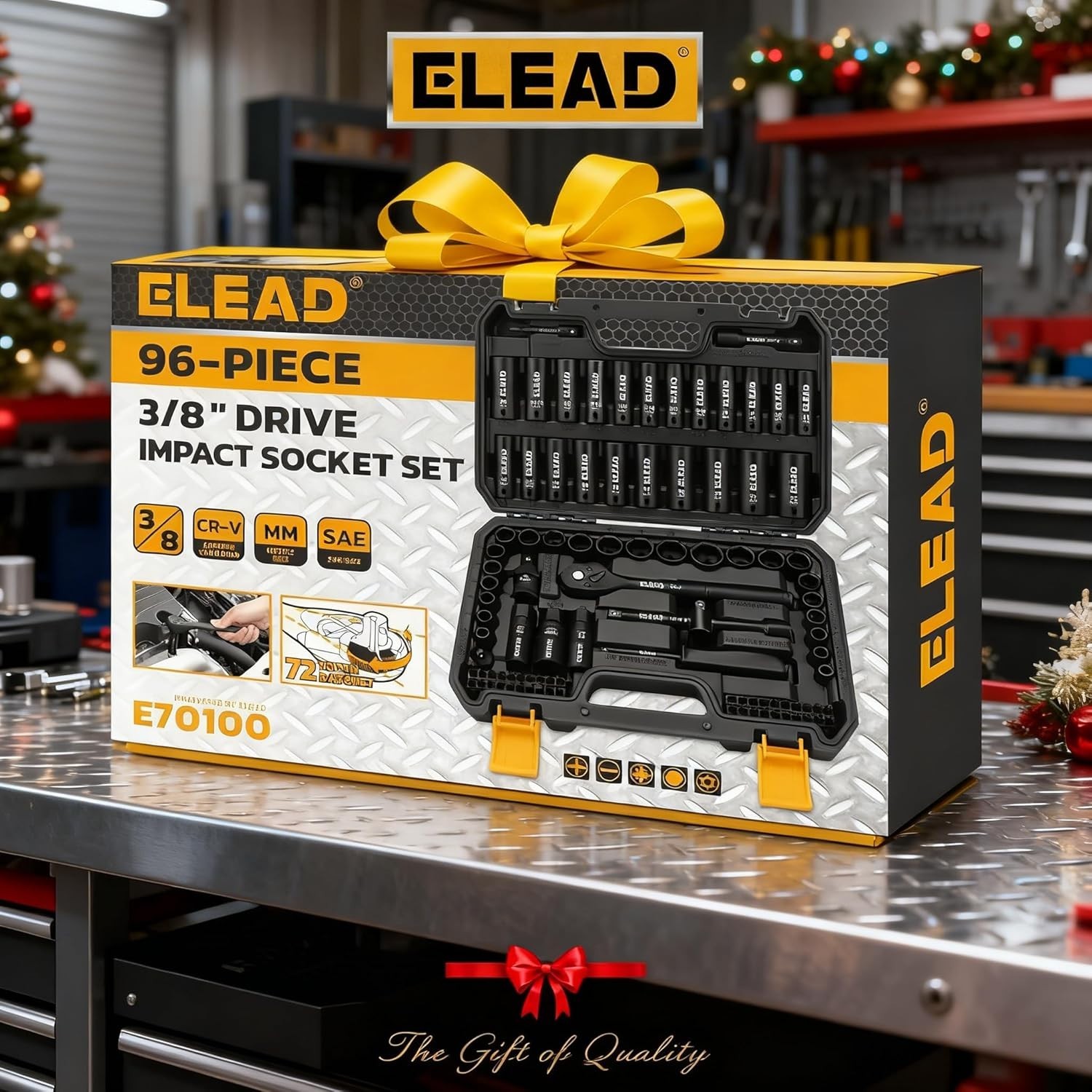 Versatile 96-Piece Impact Socket Set with Extension Bars & Spark Plug Sockets