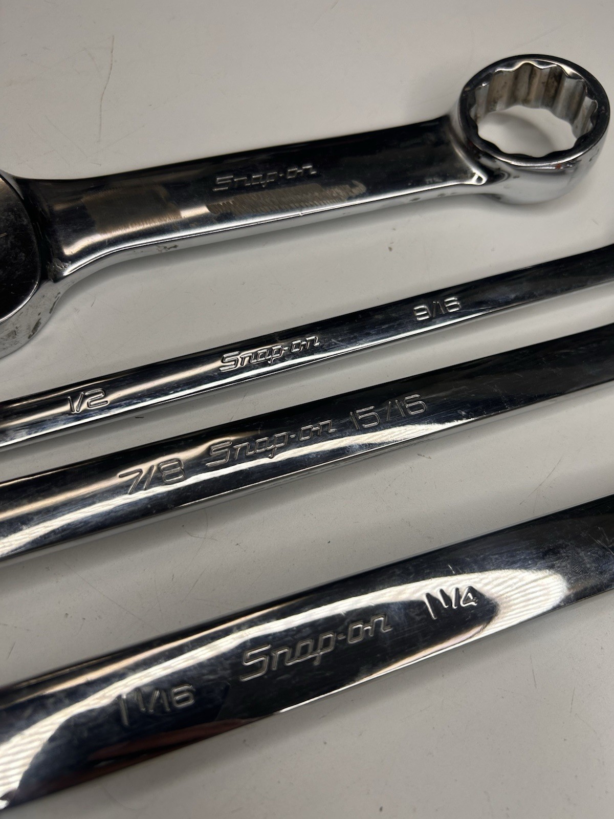 Snap-on USA SAE Double Box & Combination Wrench Lot 4-Piece