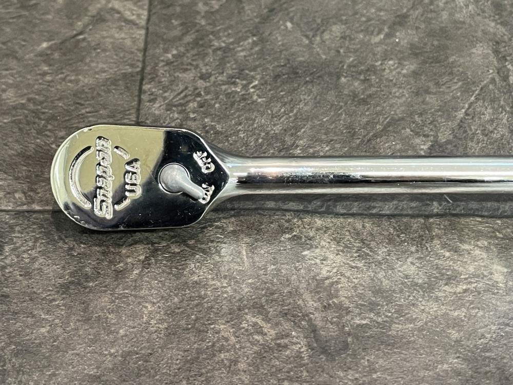 Snap-on FHL80 3/8″ Drive RED Soft Grip LONG Fixed Head Ratchet
