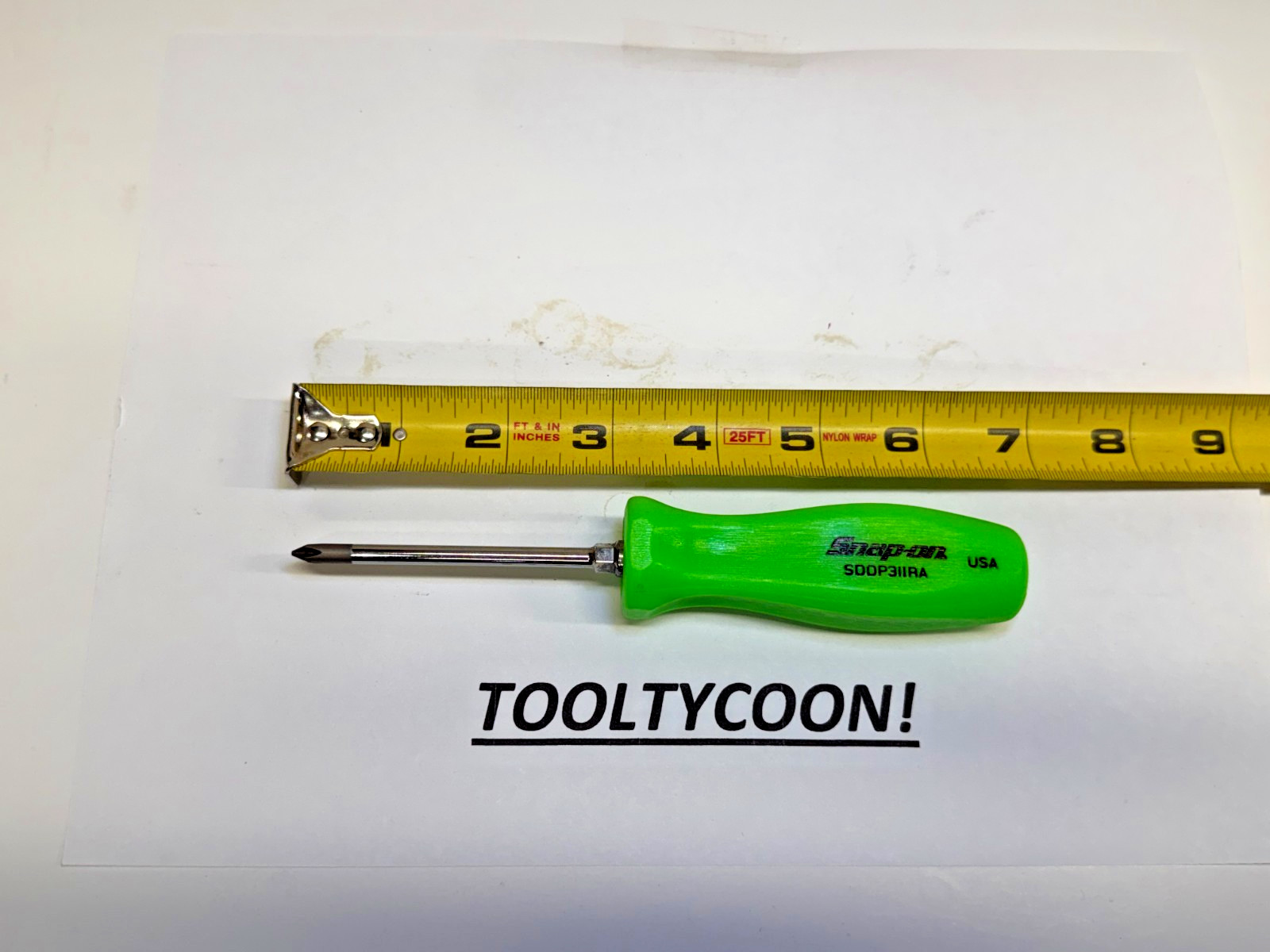 Snap-on Tools USA NEW GREEN Hard Handle #1 Phillips Screwdriver SDDP31IRAG