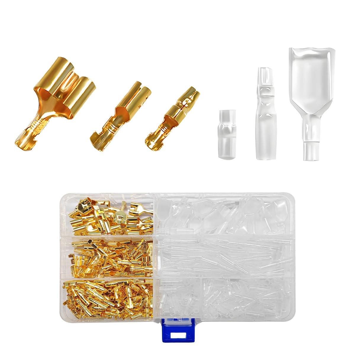 MTRPS 320PCS Double Bullet Wire Connectors, 3.9mm 3.5mm Male & Female Bullet…