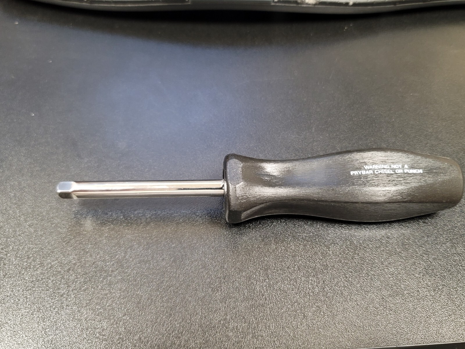 Snap-On 1/4″ drive Nut Driver Spanner 7-1/4″ Black Hard Handle Standard Shank