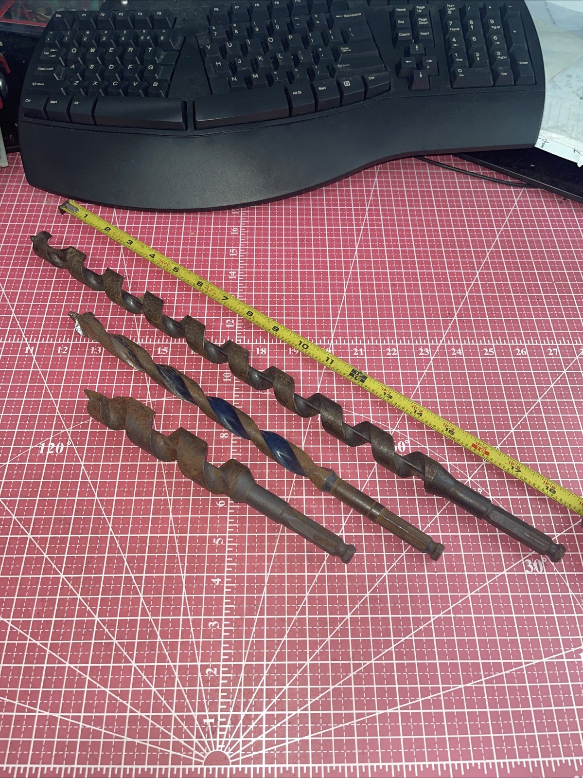 Vintage 7/16 Hex Shank Drill Wood Auger Bits Electrical 3 Irwin Wiring 7/16”