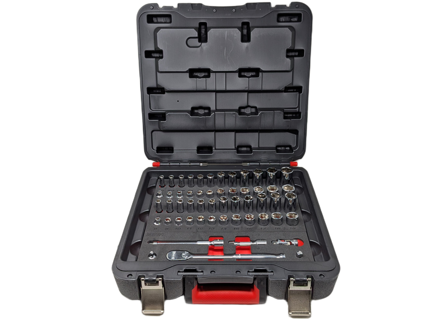 Icon Professional 3/8″ Drive SAE Metric Modular 54 Piece Socket Set 70469