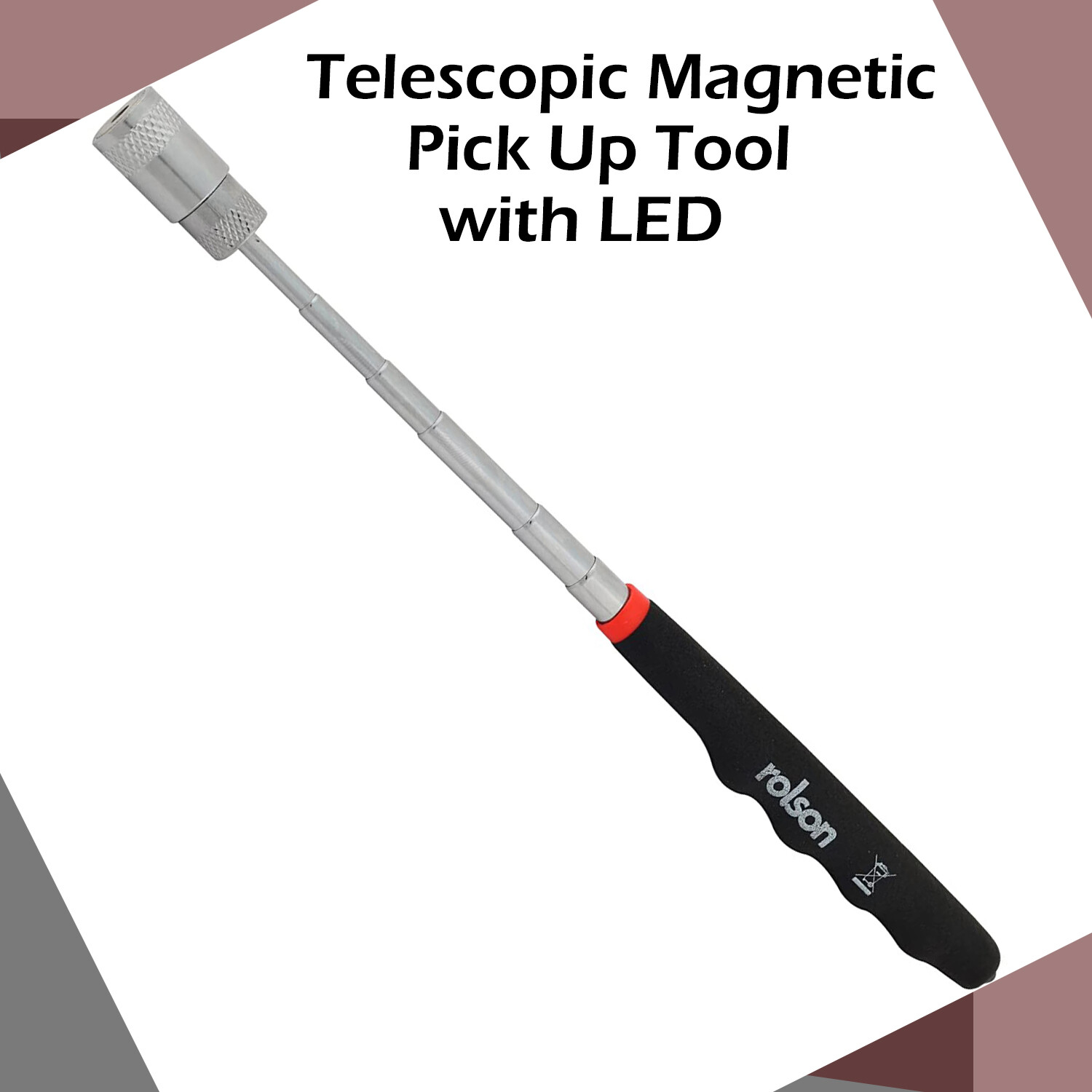 Rolson Telescopic Magnet Extending Stick Tool Long Reach Magnetic Pick Up Tool