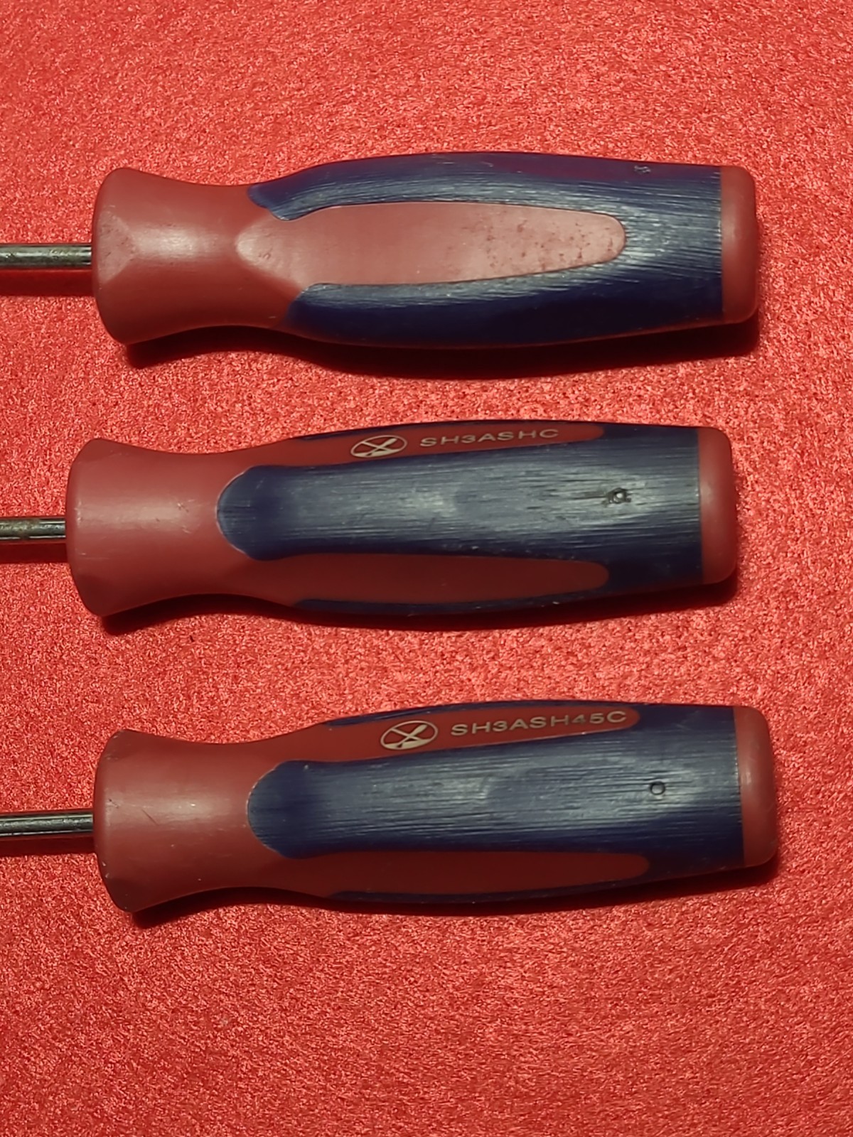 Snap On 3 Pc Mini Instinct Soft Grip Pick Set,Red White And Blue,SH3ASH45C