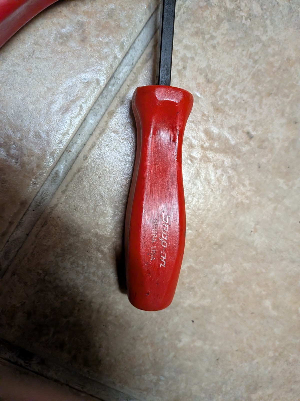 Snap-On USA RARE 3 Piece 12″, 18″, 24″ RED Hard Handle NON STRIKING Pry Bar Set