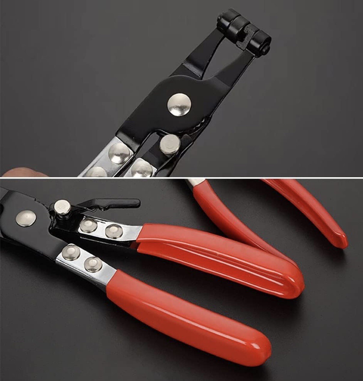 New 8.6in Straight Flat Band Hose Clamp Pliers Professional Car Repair Tools