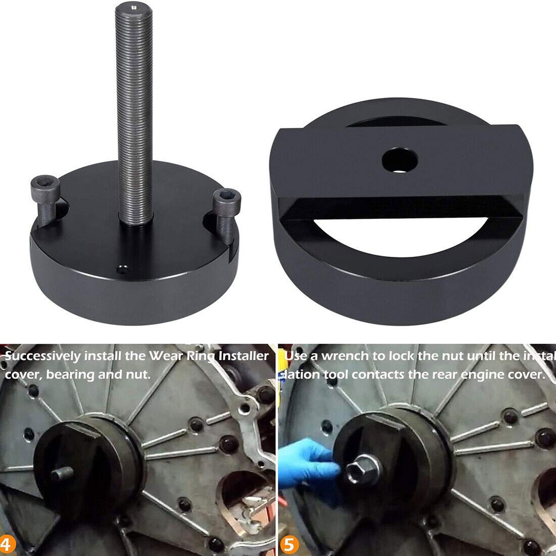 Crankshaft Front & Rear Main Seal Installer Tool For Ford 4.5/6.0/6.4L F-250/350