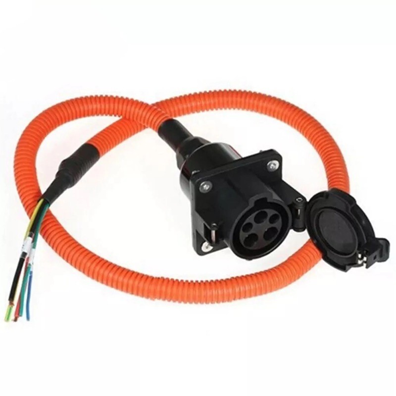 Type 1 EV Charging Socket Inlet, SAE J1772 Receptacle Connector 80A 250V