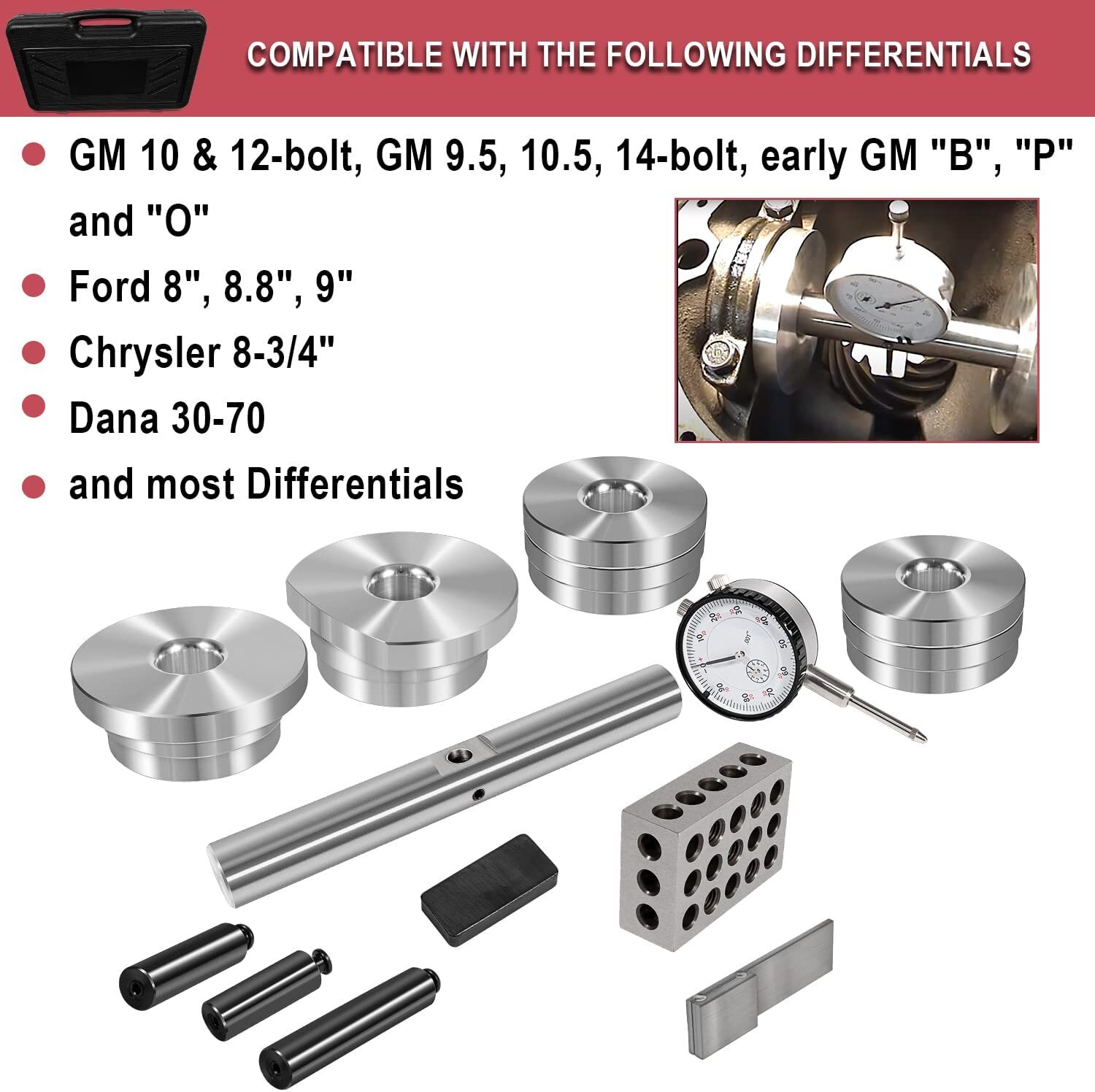 11001 Pinion Depth Checker For GM 10-12 Bolt Ford 7.5» 8» 8.8» 9» Dana 30-70