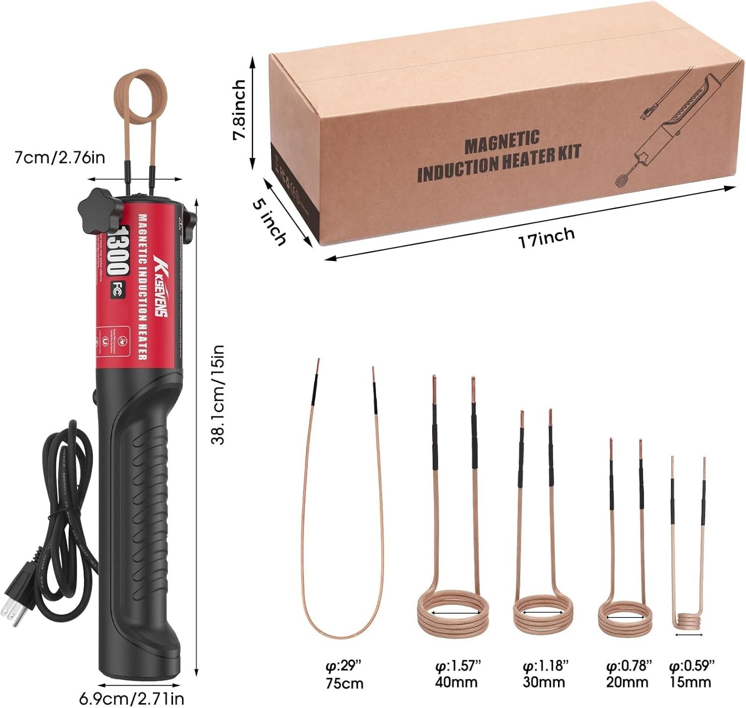 Efficient 1300W Induction Heater with Ergonomic Handle – Rusted Screw Solution
