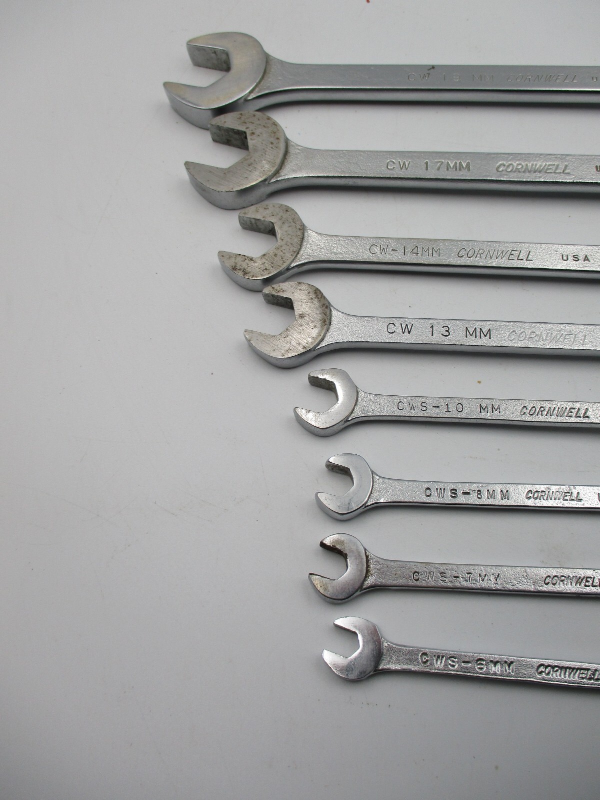 Cornwell 8pc CW 6 &12 Point Metric Combination Wrench Set USA 6,7,8,10,13,14,17,