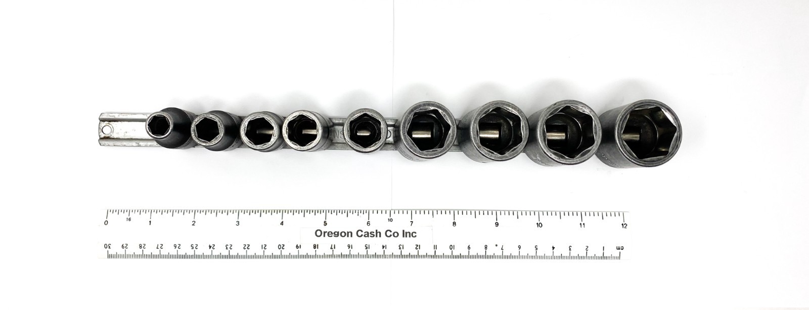 Snap-On USA 9pc SAE 1/2″ Drive 6 Pt Impact Shallow Socket Set 3/8″ to 1″ Tools