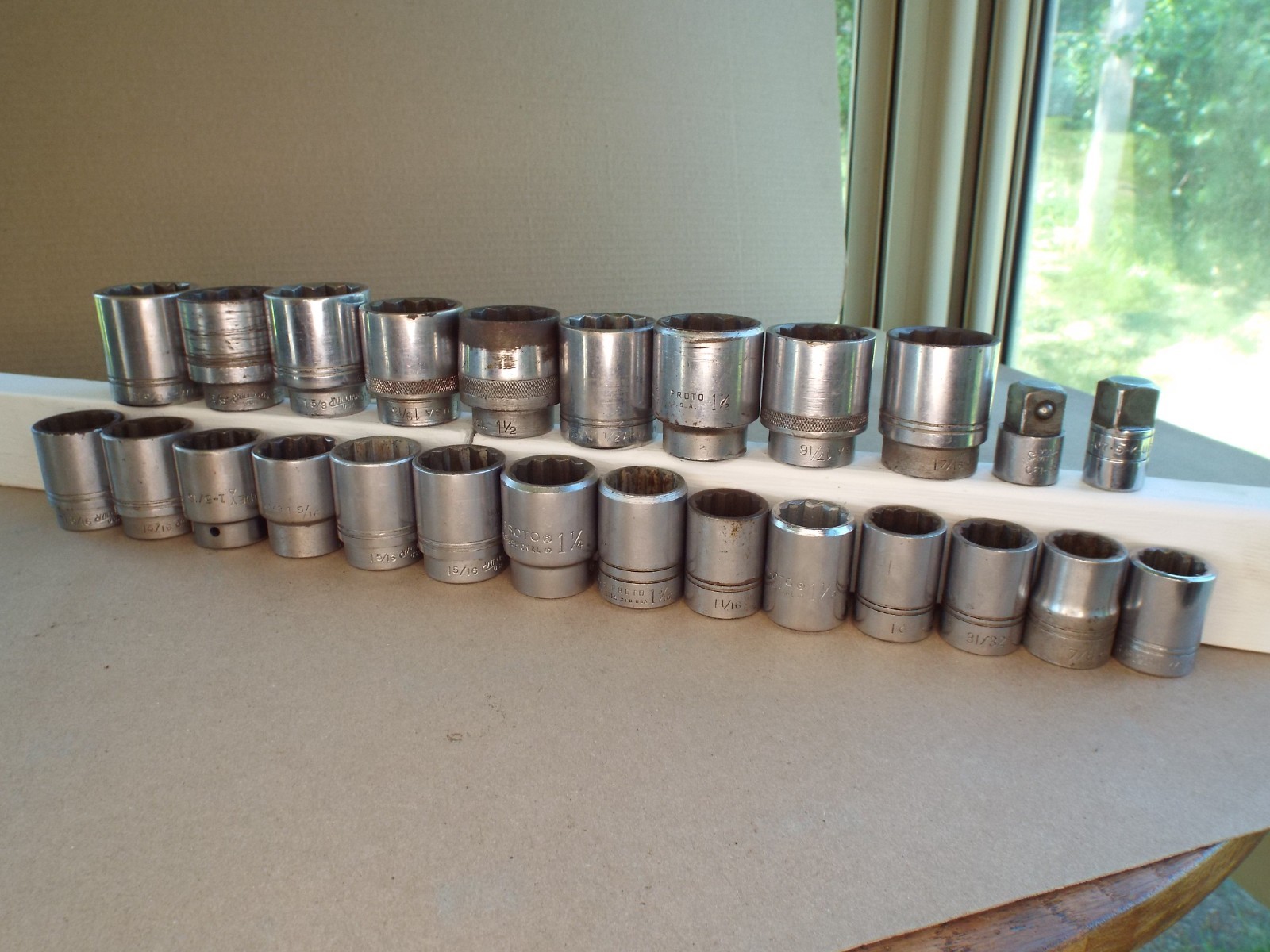 VTG 25 Pc 3/4″ Dr USA Socket Williams Proto Bonney Etc.. 7/8 – 1-5/8 Work (Read