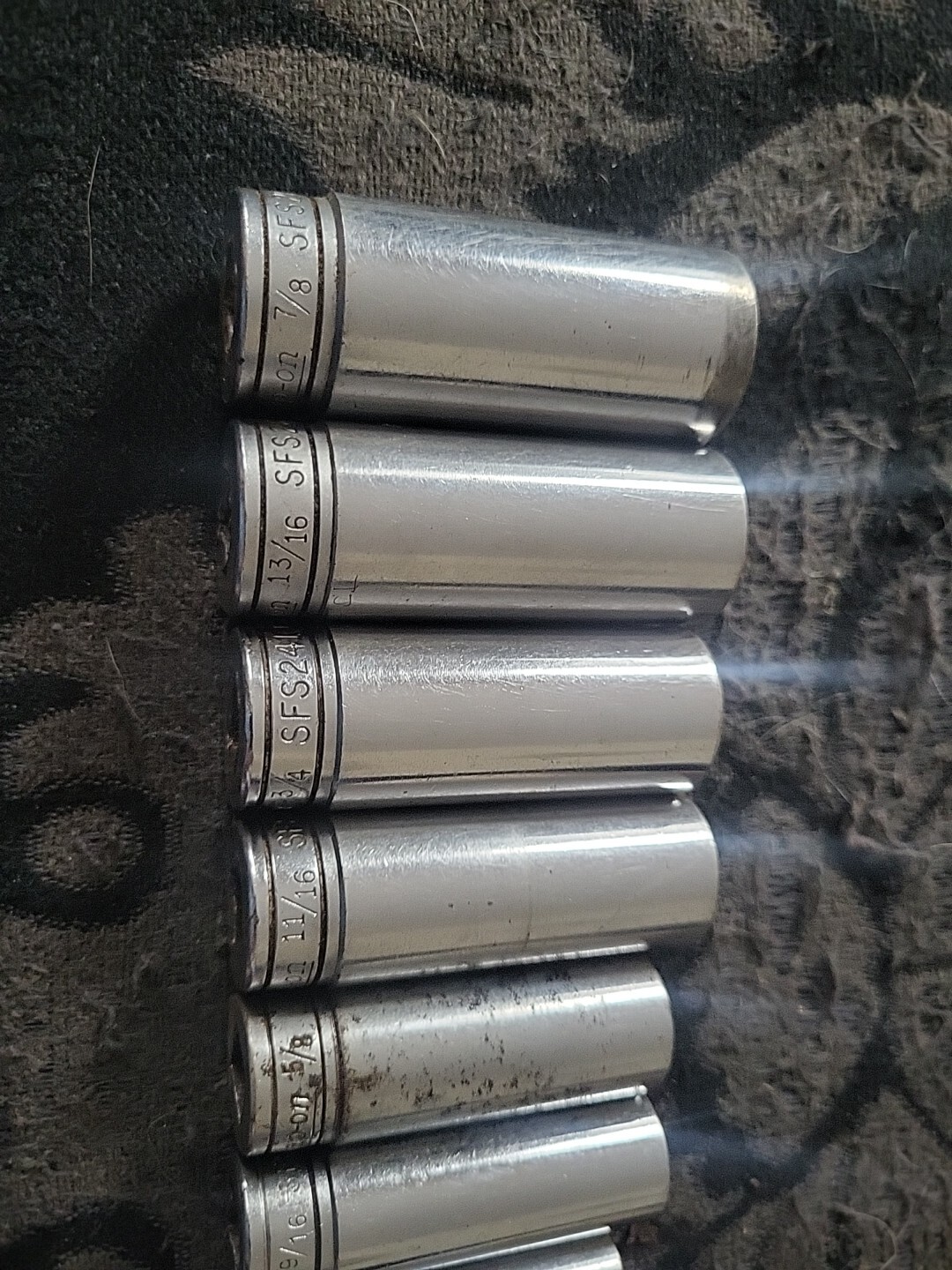Snap-on 11pc 3/8″ Drive SAE 6pt Deep Chrome Standard Socket Set Deepwell