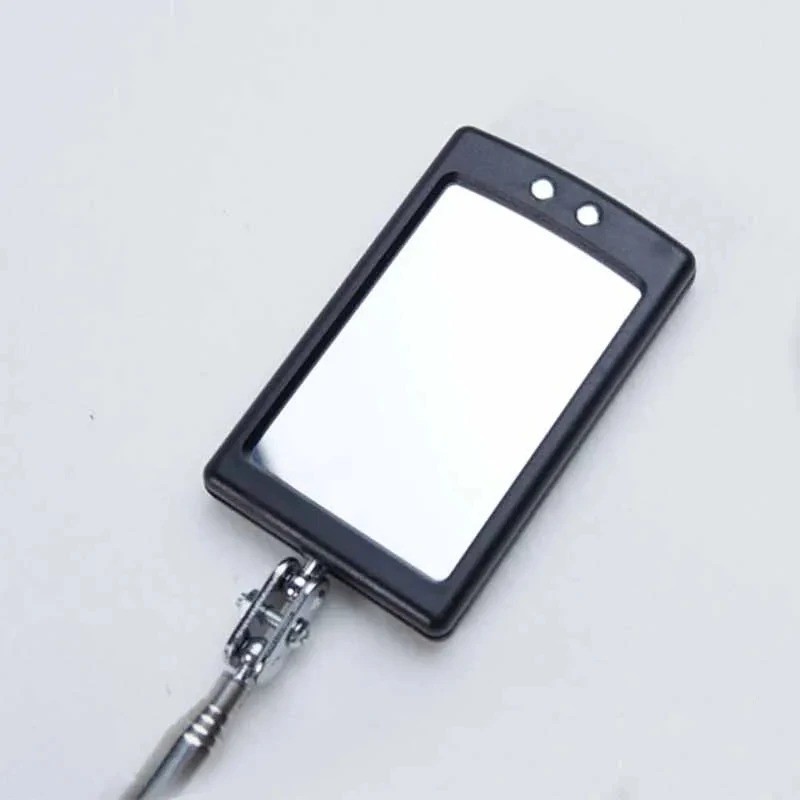 Telescopic LED lit Mirror Inspection Extending Swivel Car Garage Mechanics Chrom