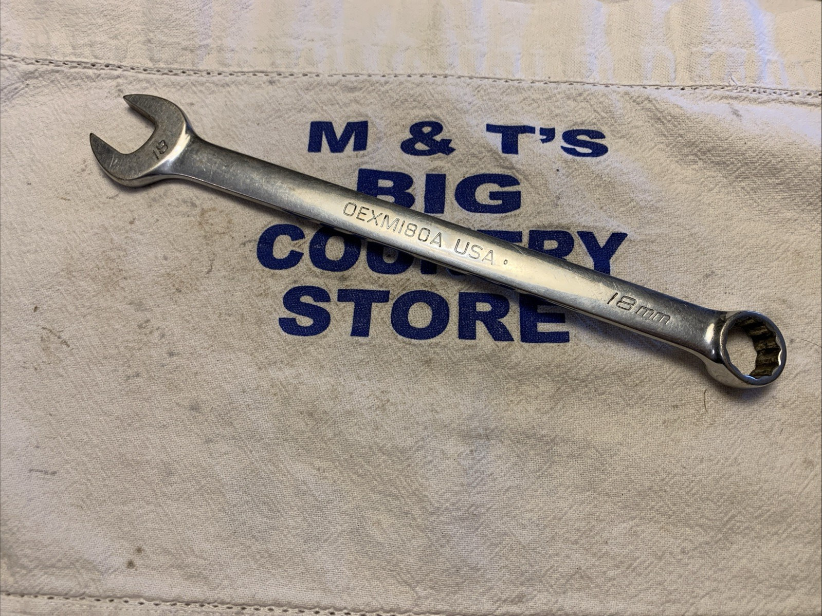 1990 Snap-on Tools USA 18mm Metric 12pt Combination Wrench OEXM180A