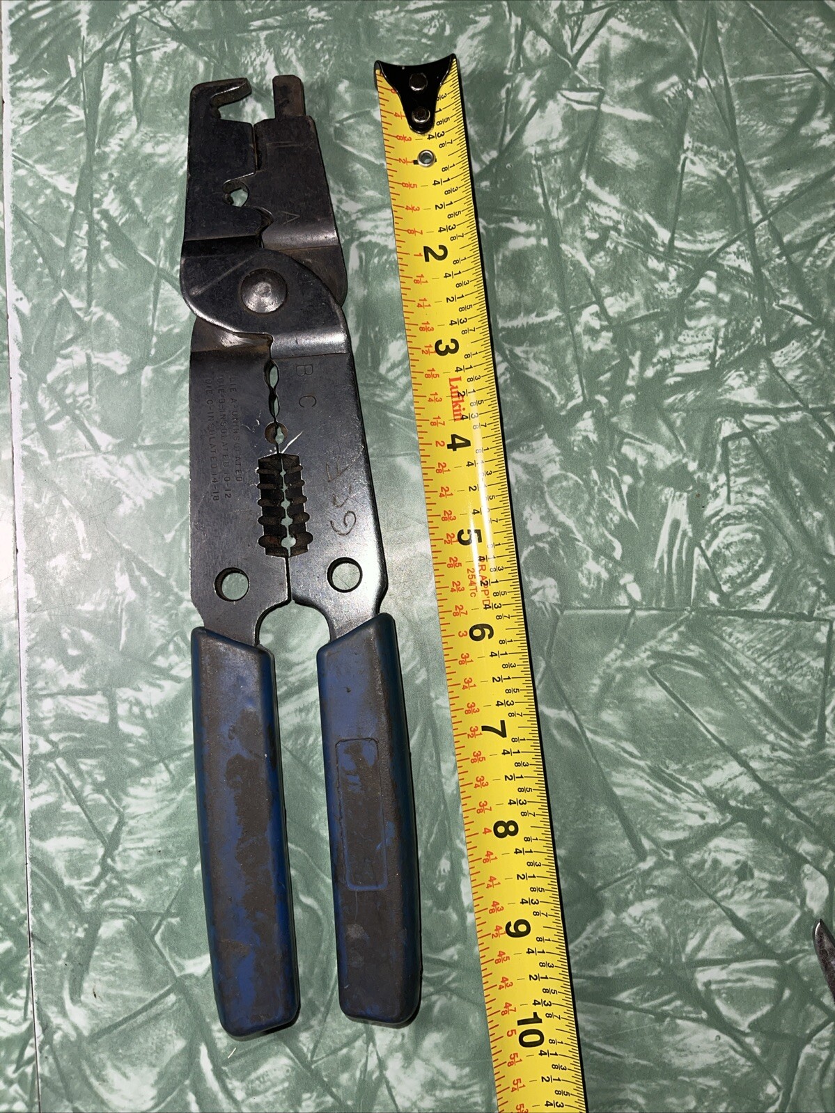 Wire Stripper Pliers Electrical Crimp Cutter Multi USA Unmarked 9 3/4 Inches Lng