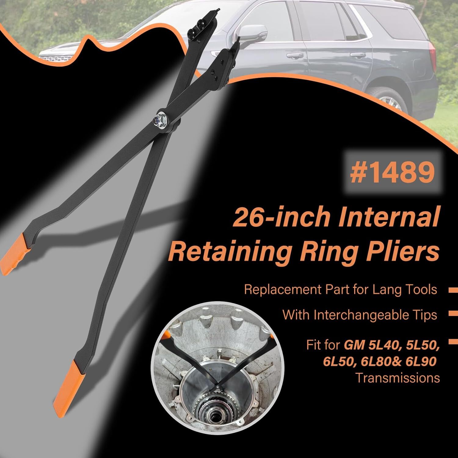 26″ Internal Retaining Ring Pliers for 5L40, 5L50, 6L50, 6L80 6L90 Transmission