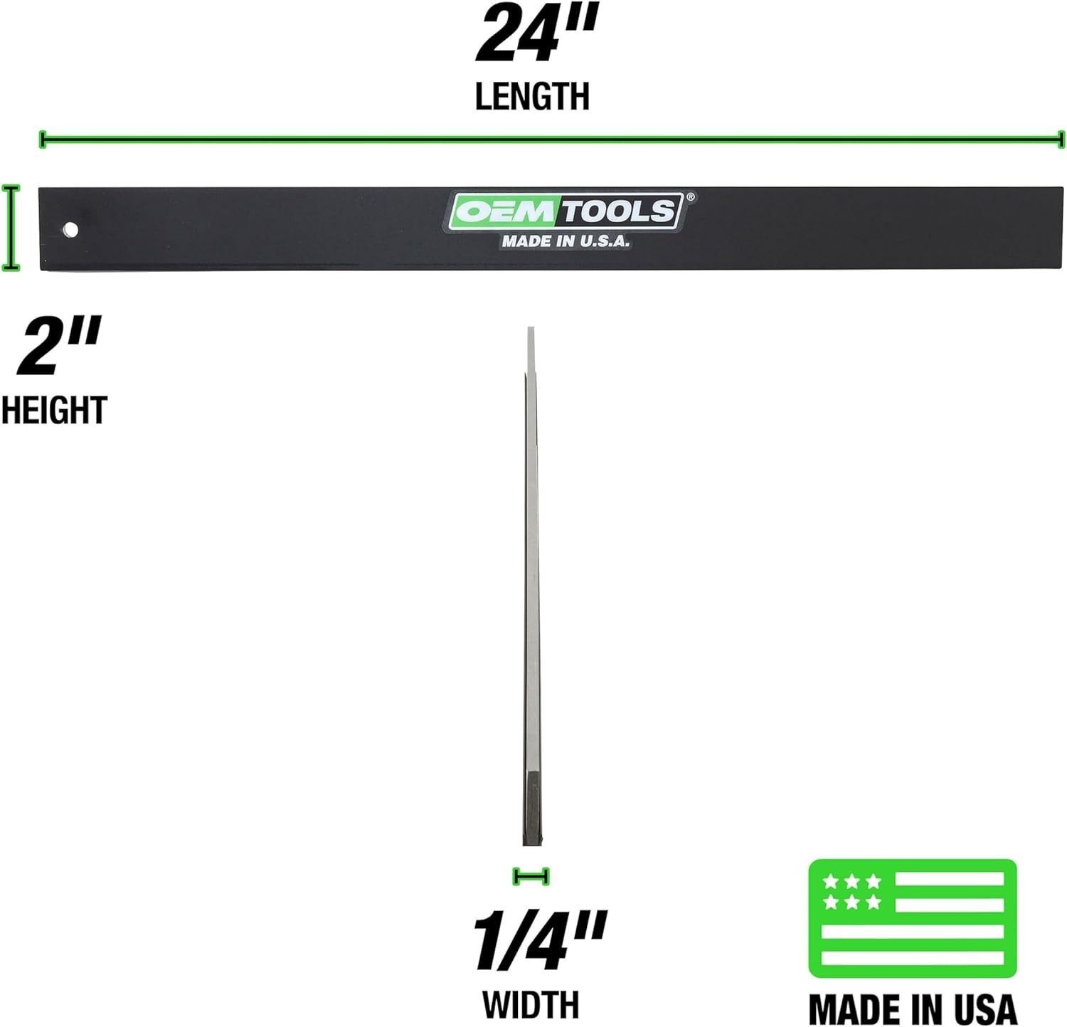 Straight Edge Ruler Engine Block Cylinder Head Inspection Guide Layout Tool 24″