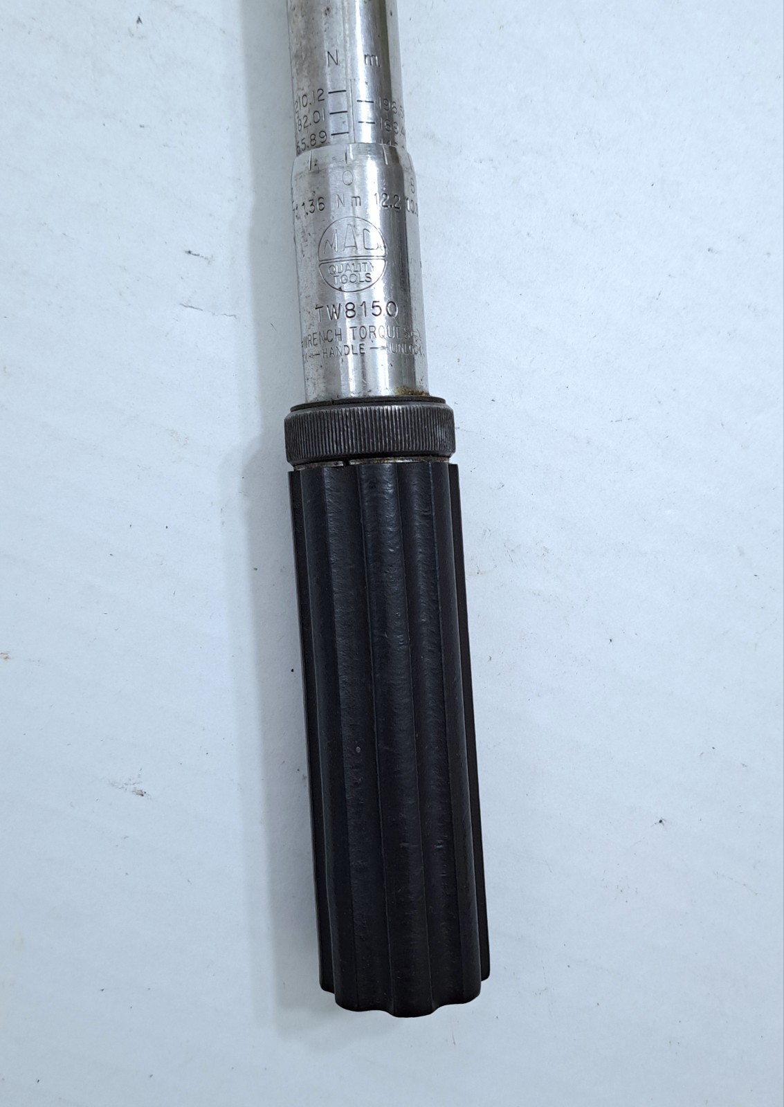 Mac Torque Wrench #TW8150A 1/2″ 10 to 150 Ft Lbs. USA 20″ Long Vintage Tool