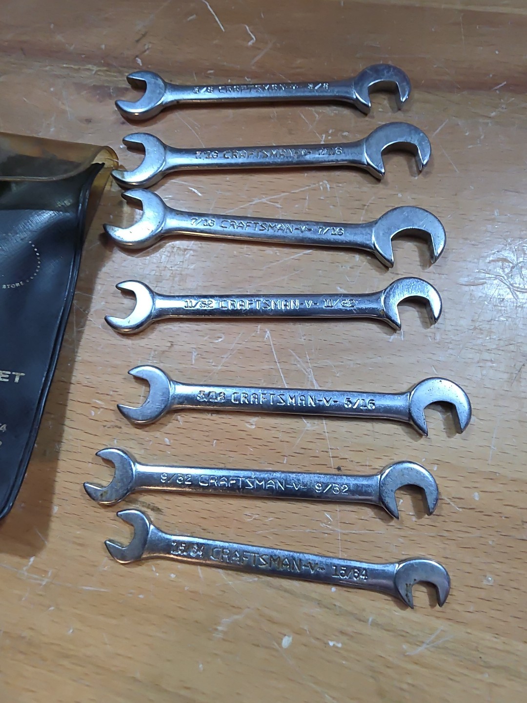 Sears Craftsman Tools USA 8 Piece Open-End 4 Way Offset Ignition Wrench Set 4306