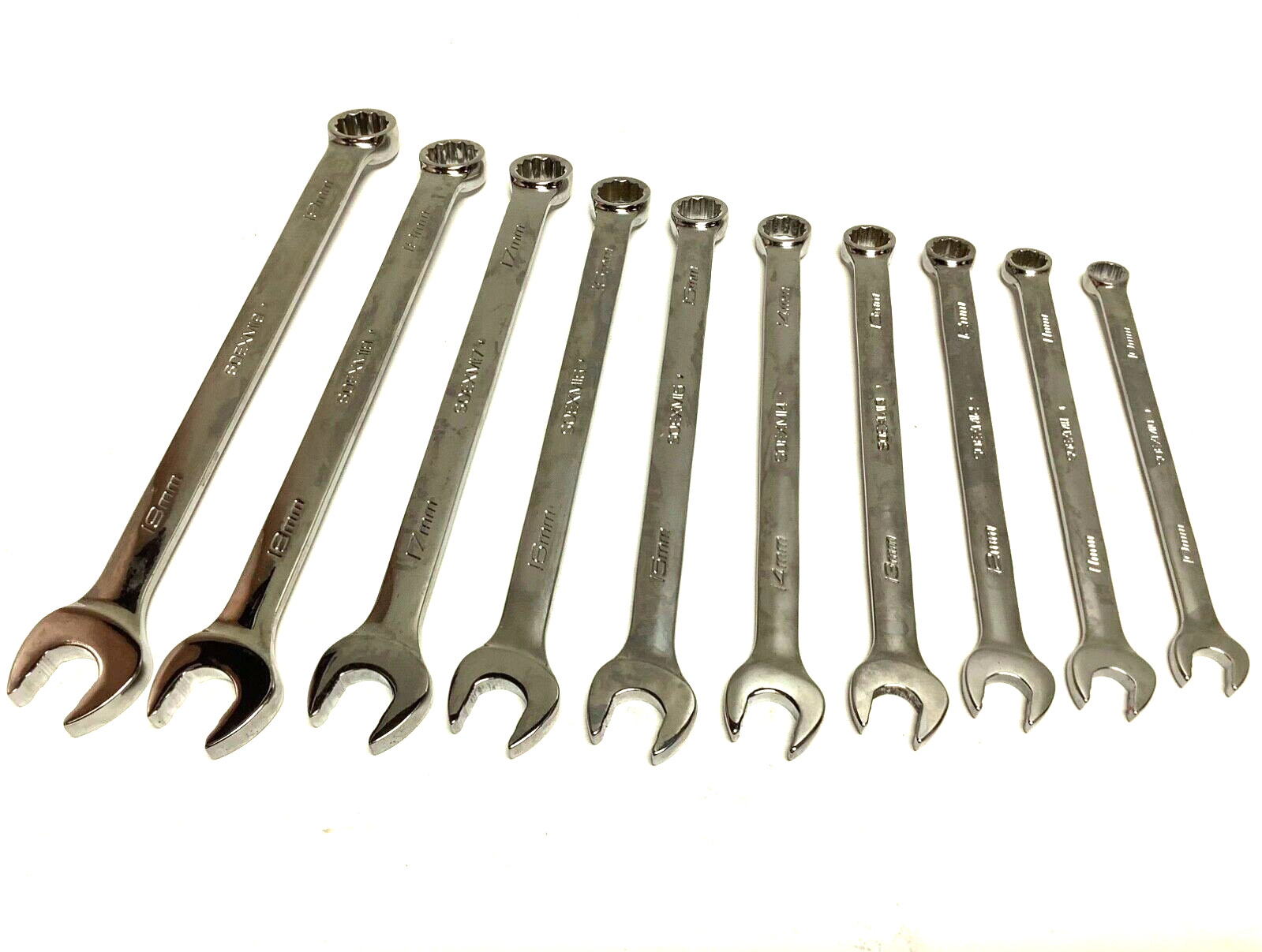 New Snap-on™ 10 thru 19 mm 12-pt box Flank drive Plus Combo Wrench Set SOEXM710