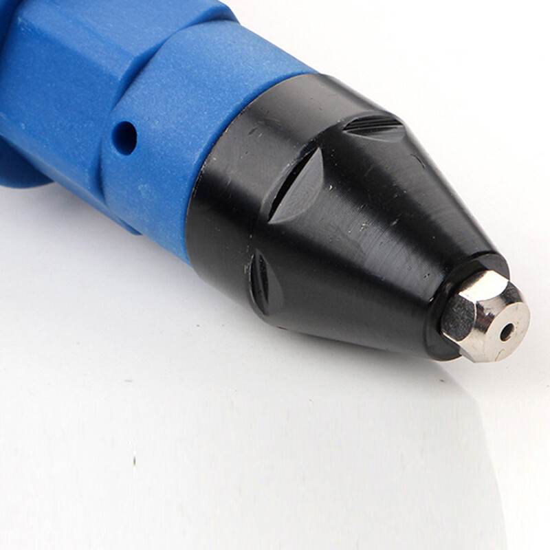 Blue Electric Rivet Nut Gun Adaptor Insert Cordless Power Drill Tool Kit