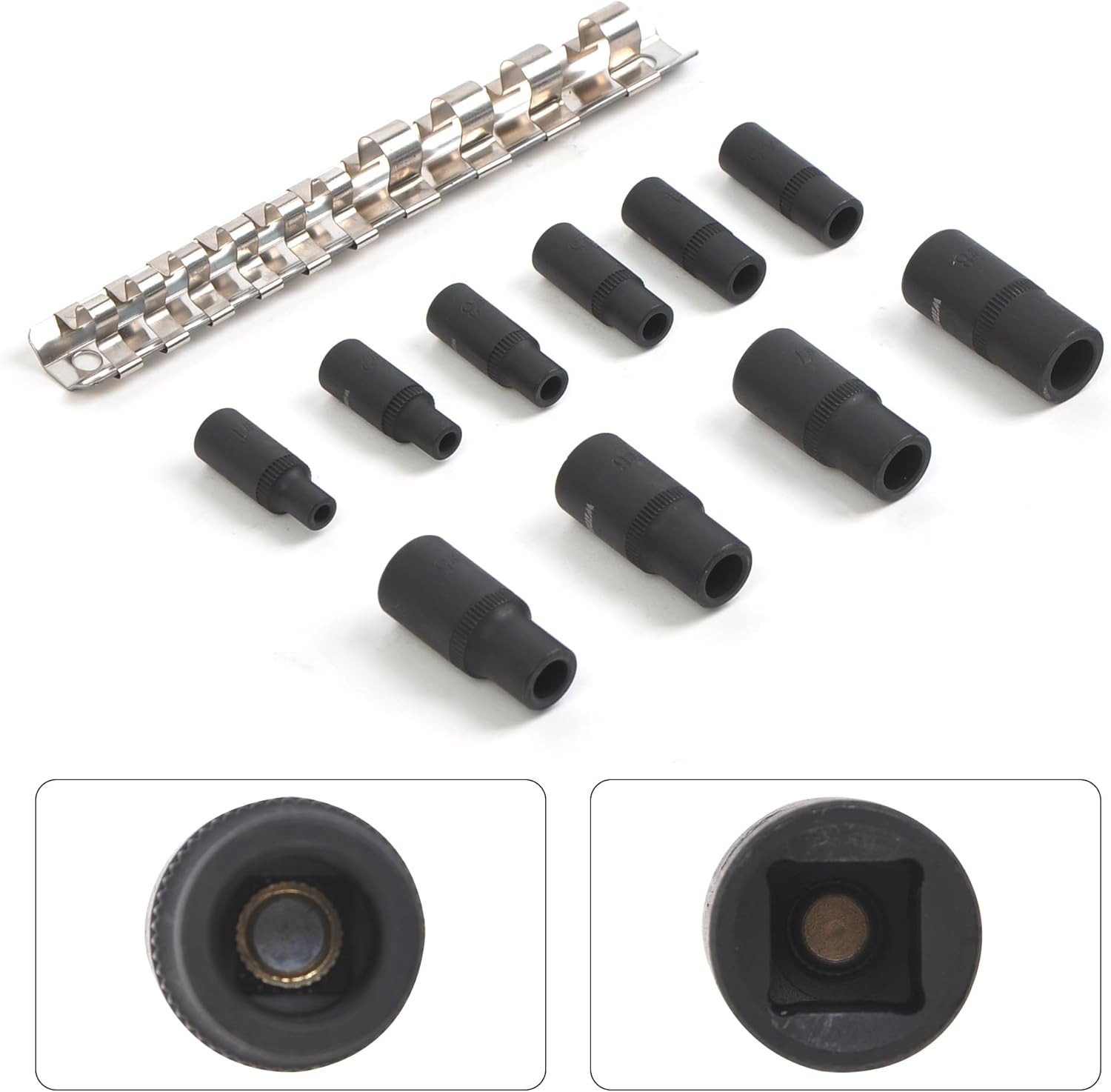 10-Piece Tap Holders Set 1/4″Dr 3/8″Dr Socket Magnetic