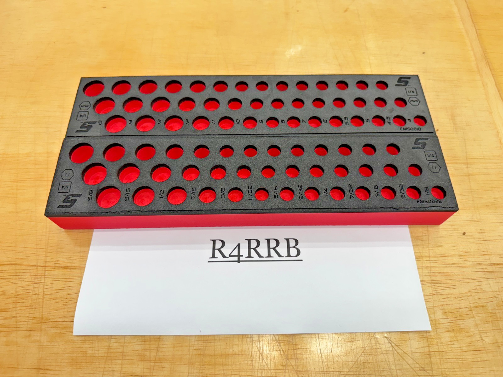Snap-on Tools RED 2pc FOAM ORGANIZERS for 1/4″ Drive METRIC + SAE Sockets Sets