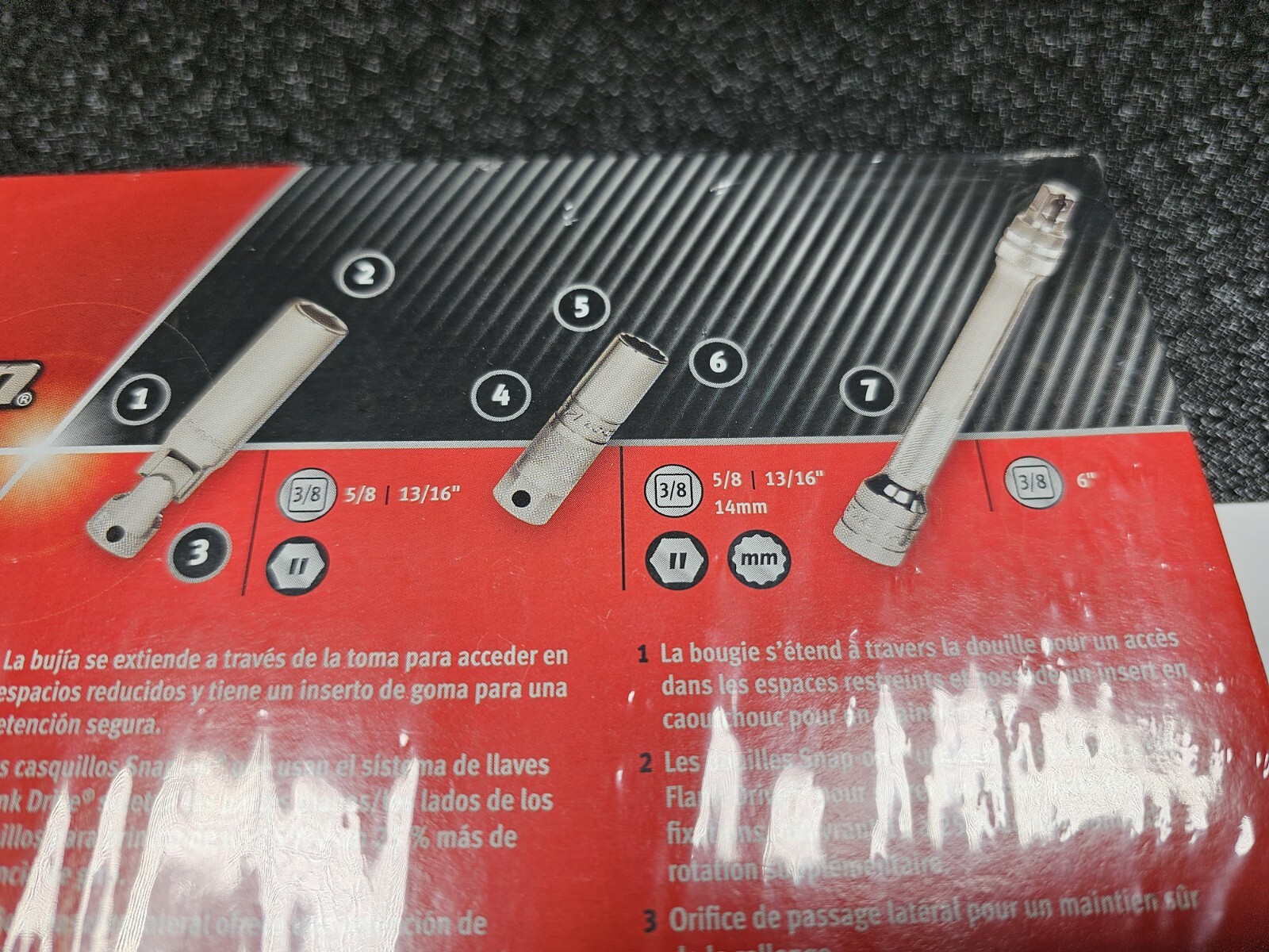 Snap-on Tools USA NEW 6pc 3/8″ Drive Essential Spark Plug Socket Set 206ESSPKPLG