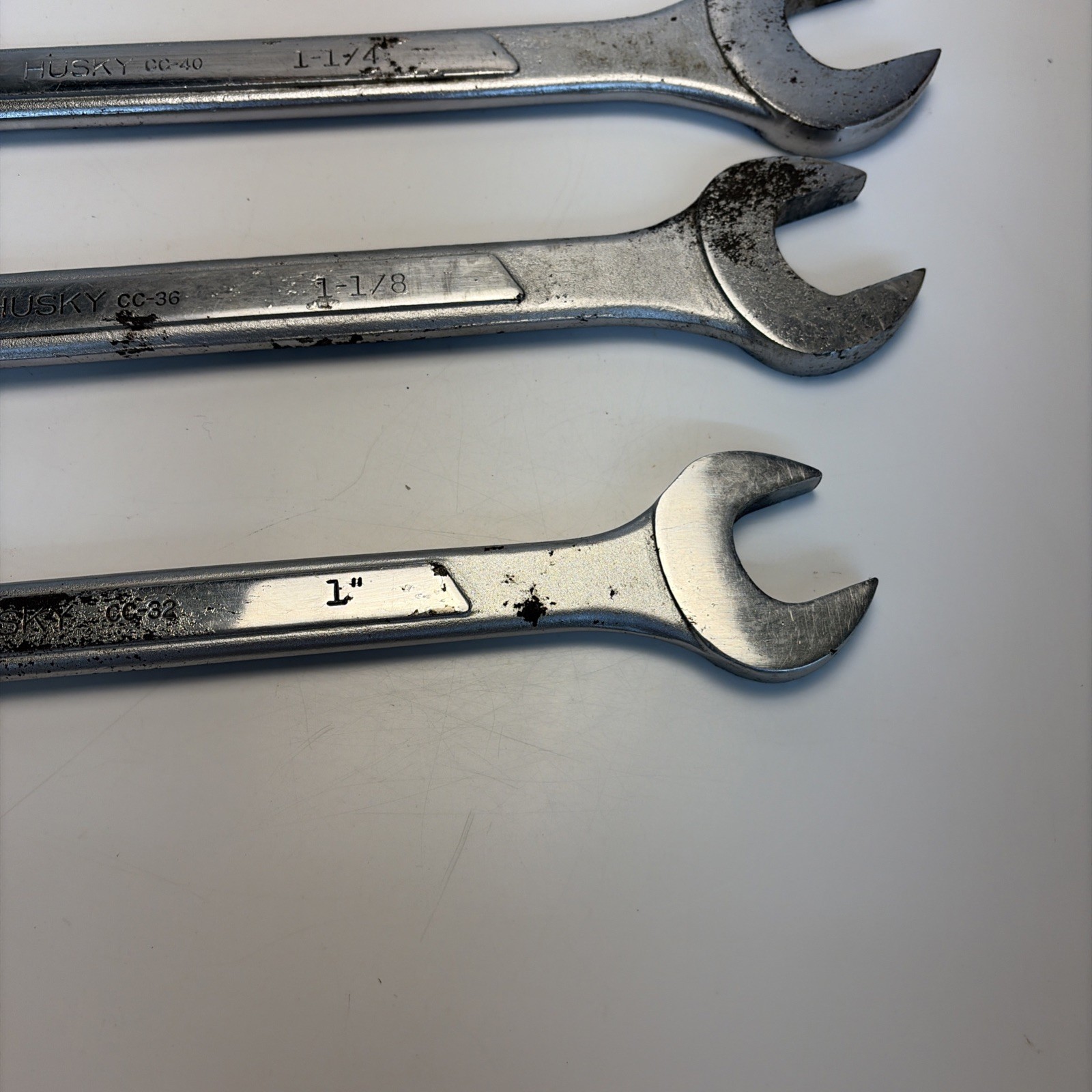 Vintage Husky USA Combination Wrench Set CC32 CC36 CC40 1″ – 1-1/4″