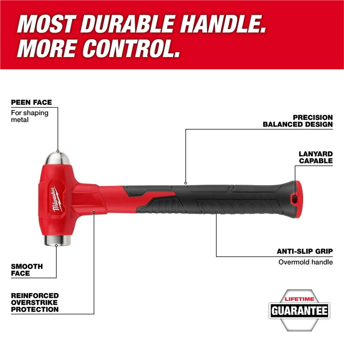 Milwaukee Tool 32oz Dead Blow Ball Peen Hammer
