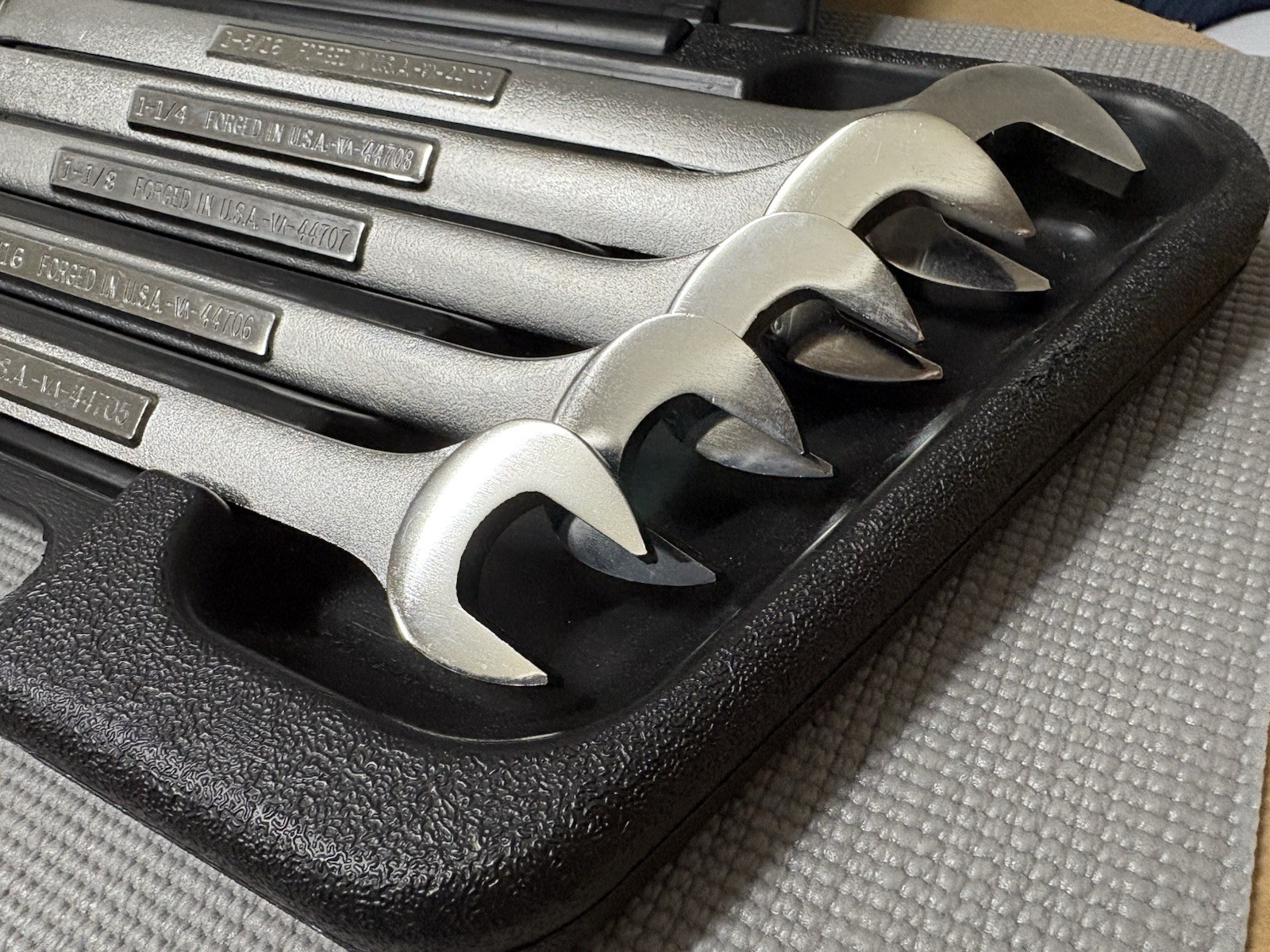 Sears Craftsman USA 5pc Jumbo SAE Combination Wrench Set 46939 w/ Carry Case