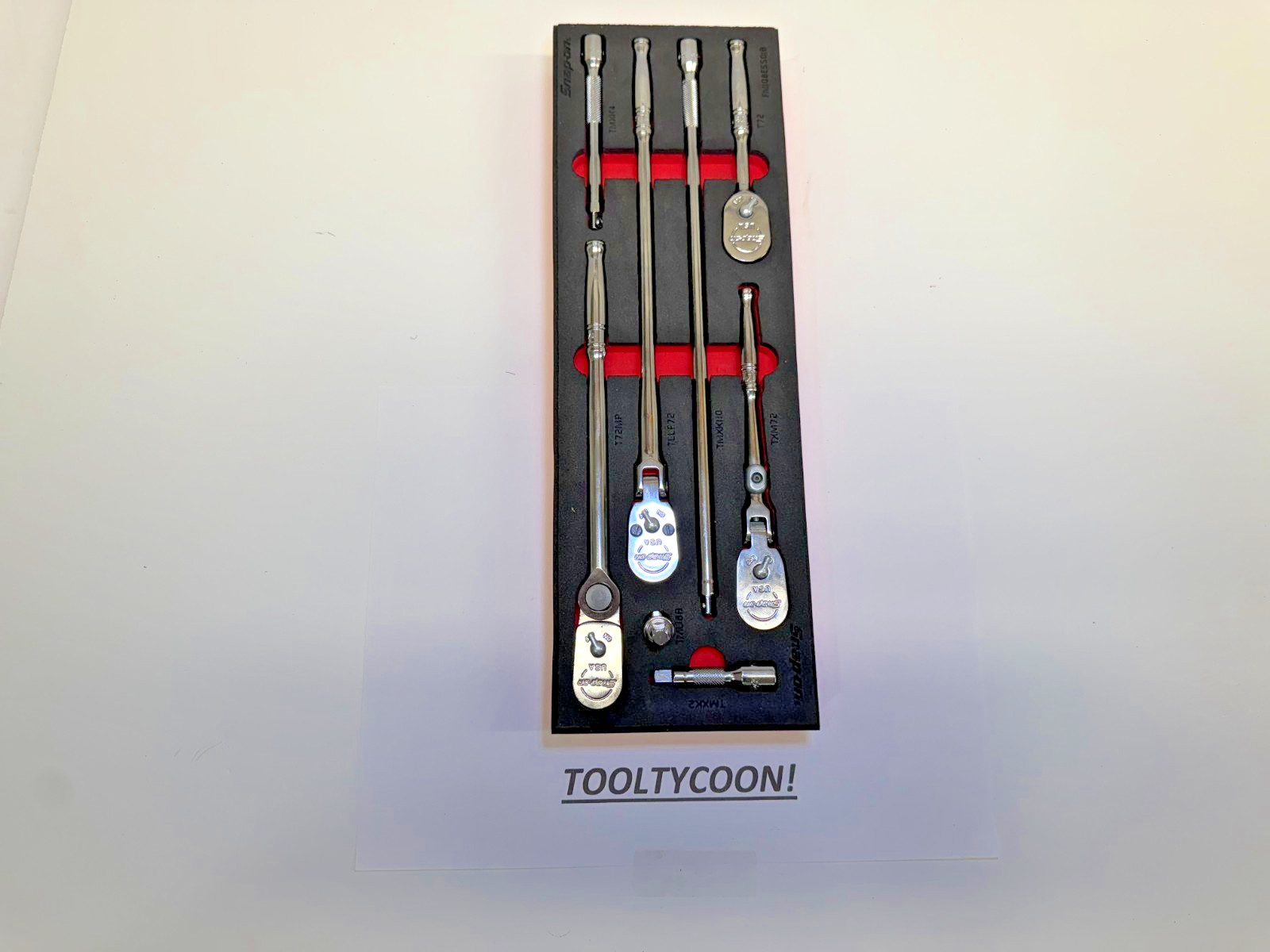 Snap-on Tools USA NEW 8pc 1/4” Essential Ratchet/Extension Set RAT108ESSFR