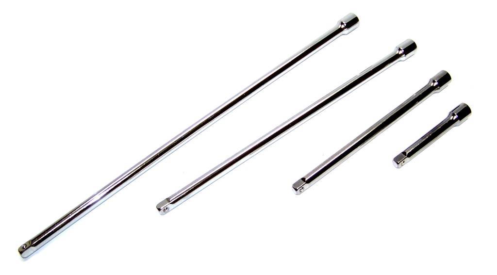 4 pc 1/4″ Drive 3″, 6″, 9″, 12″ Long Chrome Extension Bar Set 1/4″ DR Bars Tools