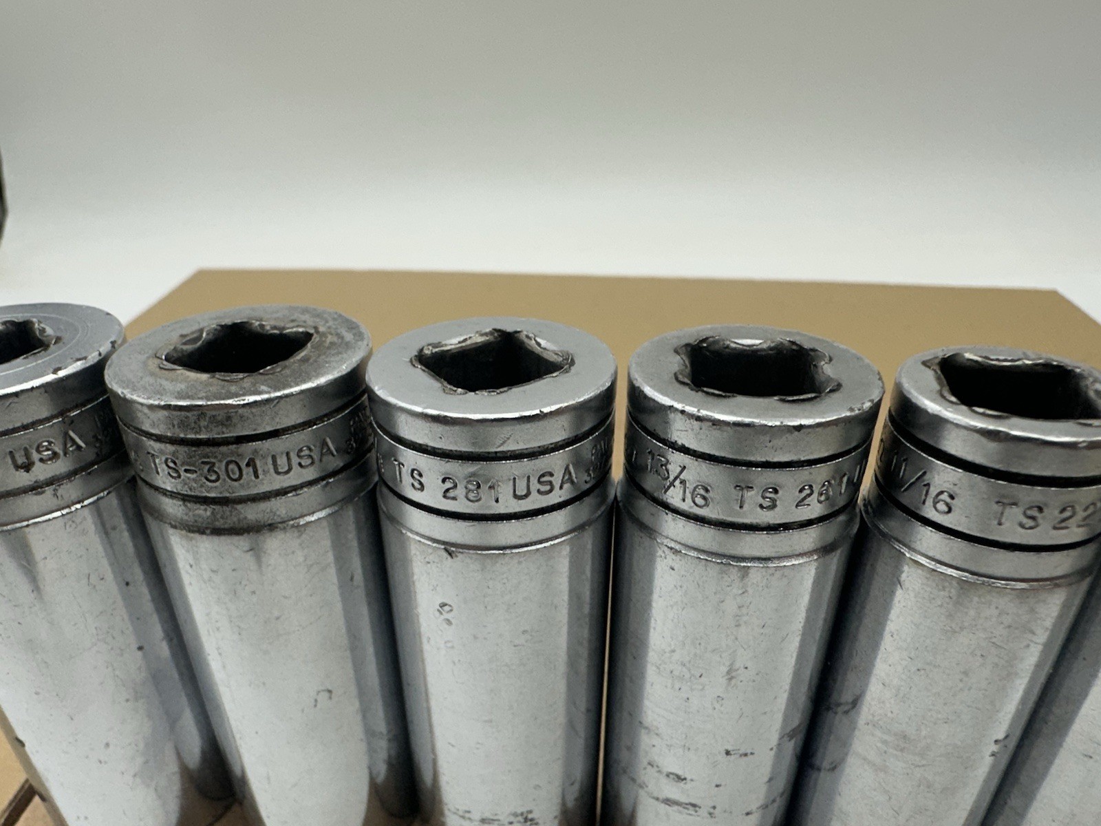 Snap On Set 7pc Standard 6 Point 1/2” Drive Socket Set 1/2” – 1” TS161-TS321 USA