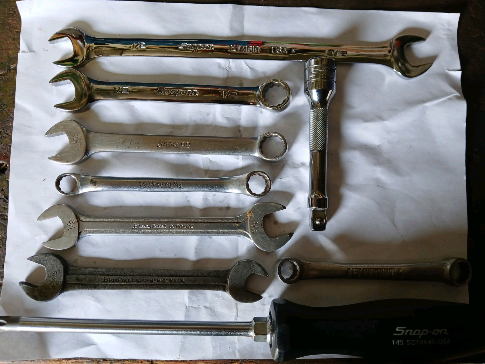 Snap On & Blue Point Lot New & Used Tools Tappet Wrench, Wobbler Extension Etc..