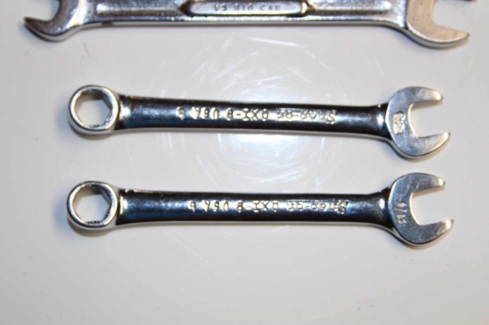 SNAP-ON TOOLS Offset Open-End, Midget Combination / IGNITION Wrench LOT 6pcs USA